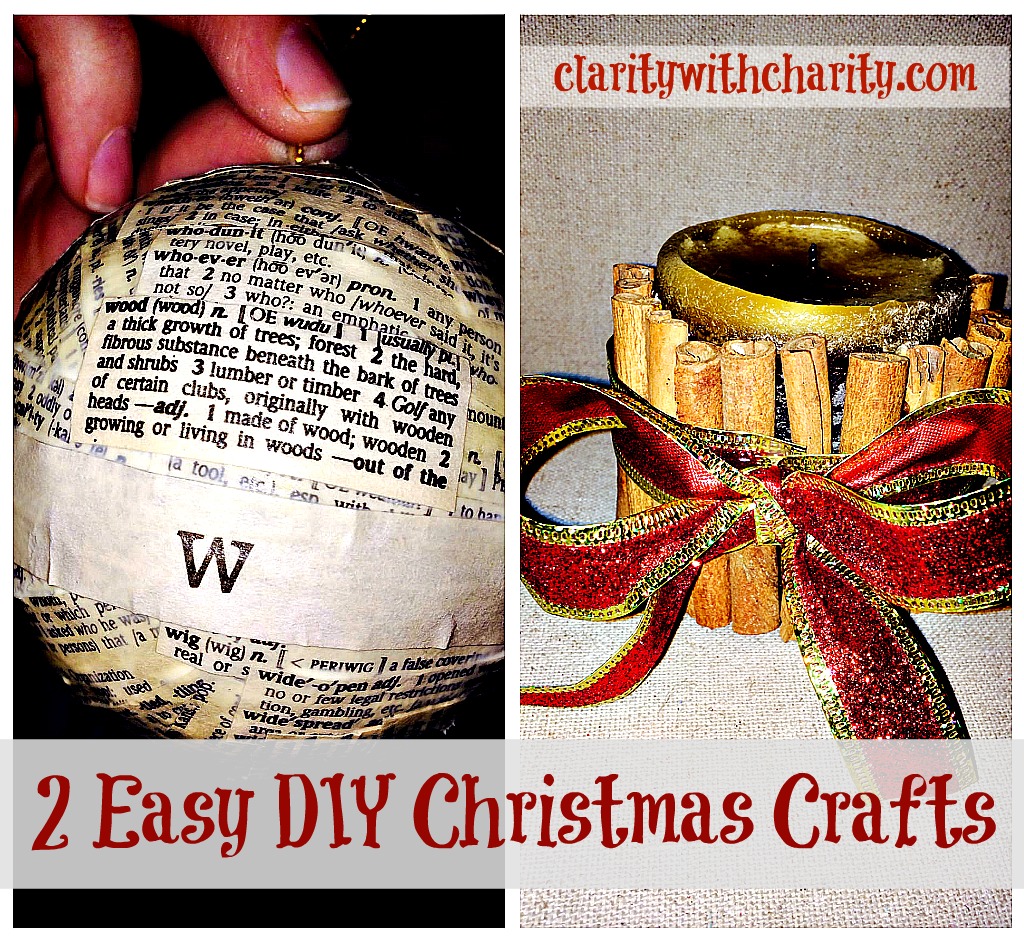 Quick, Easy, DIY Candle and Vintage Monogram Ornament craft